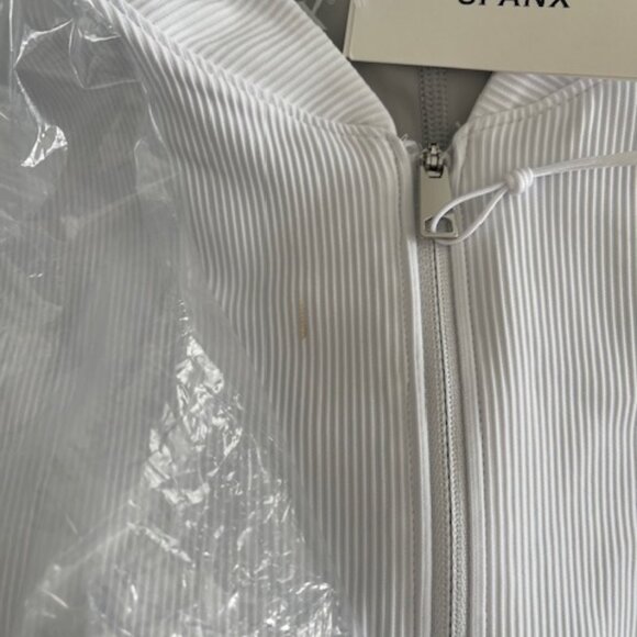 Spanx Shape Get Moving Rib Long Sleeve Zip Front Dress XL NWT - Picture 5 of 5